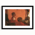 Impressionist Portrait Wall Art - Degas' Madam Camus in Red Print