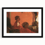 Impressionist Portrait Wall Art - Degas' Madam Camus in Red Print