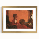 Impressionist Portrait Wall Art - Degas' Madam Camus in Red Print