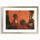 Impressionist Portrait Wall Art - Degas' Madam Camus in Red Print