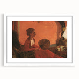 Impressionist Portrait Wall Art - Degas' Madam Camus in Red Print