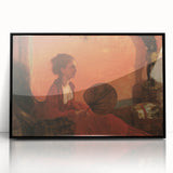 Impressionist Portrait Wall Art - Degas' Madam Camus in Red Print