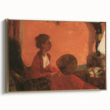 Impressionist Portrait Wall Art - Degas' Madam Camus in Red Print