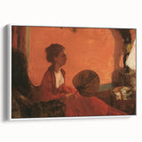Impressionist Portrait Wall Art - Degas' Madam Camus in Red Print