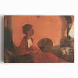 Impressionist Portrait Wall Art - Degas' Madam Camus in Red Print