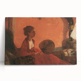 Impressionist Portrait Wall Art - Degas' Madam Camus in Red Print