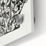 Abstract Coral Ink Drawing: Modern Black and White Wall Art by Leo Gestel