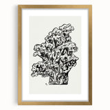 Abstract Coral Ink Drawing: Modern Black and White Wall Art by Leo Gestel