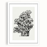 Abstract Coral Ink Drawing: Modern Black and White Wall Art by Leo Gestel