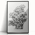 Abstract Coral Ink Drawing: Modern Black and White Wall Art by Leo Gestel