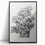 Abstract Coral Ink Drawing: Modern Black and White Wall Art by Leo Gestel
