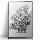 Abstract Coral Ink Drawing: Modern Black and White Wall Art by Leo Gestel