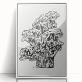 Abstract Coral Ink Drawing: Modern Black and White Wall Art by Leo Gestel