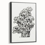 Abstract Coral Ink Drawing: Modern Black and White Wall Art by Leo Gestel