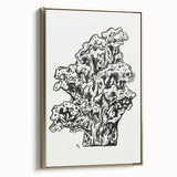 Abstract Coral Ink Drawing: Modern Black and White Wall Art by Leo Gestel