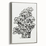 Abstract Coral Ink Drawing: Modern Black and White Wall Art by Leo Gestel