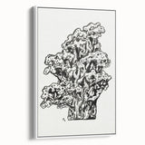 Abstract Coral Ink Drawing: Modern Black and White Wall Art by Leo Gestel