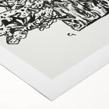 Abstract Coral Ink Drawing: Modern Black and White Wall Art by Leo Gestel