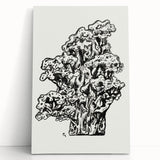 Abstract Coral Ink Drawing: Modern Black and White Wall Art by Leo Gestel