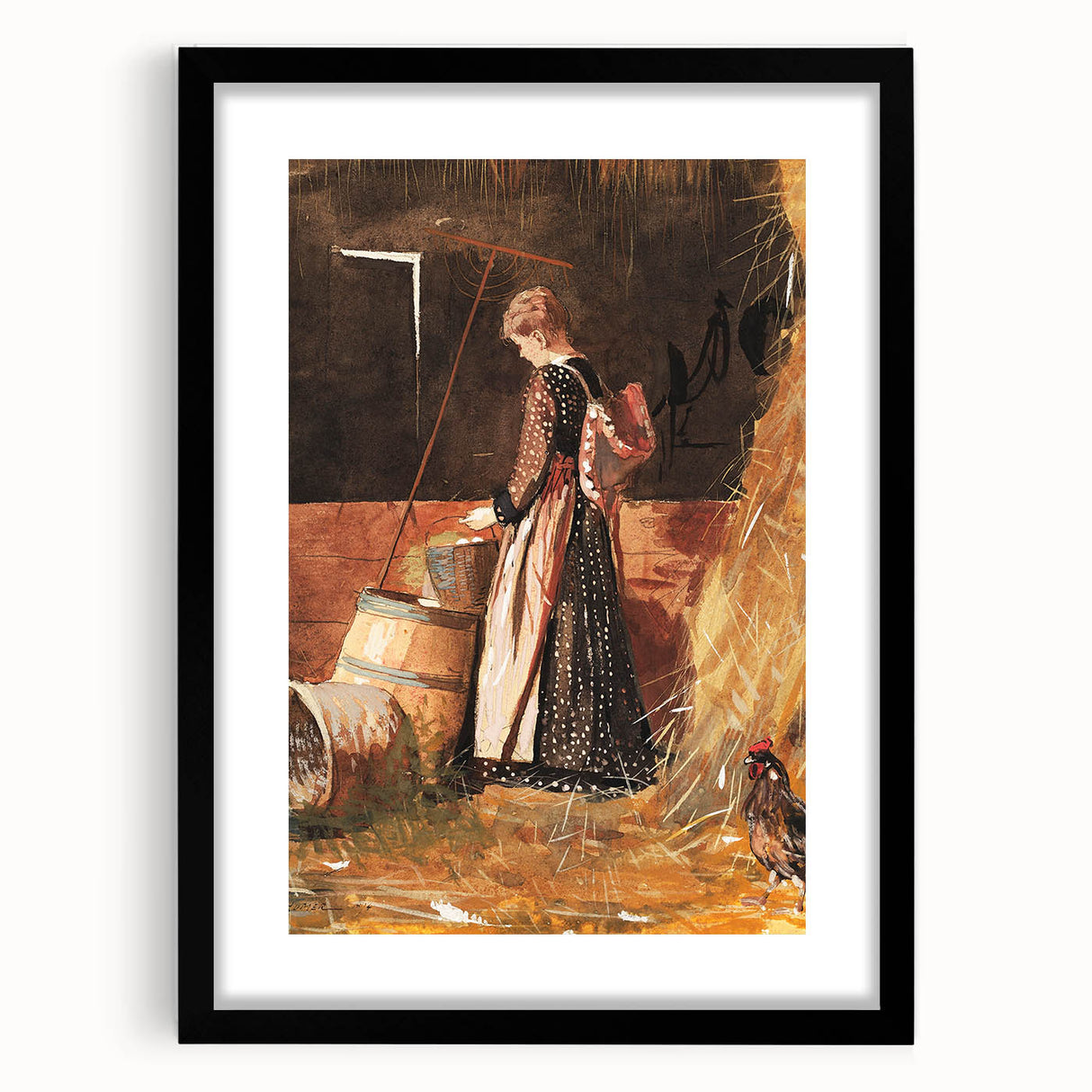 Rustic Farm Art Print - Fresh Eggs by Winslow Homer - Countryside Realism