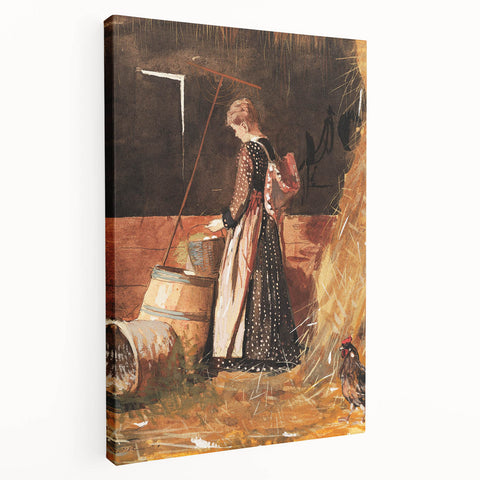 Rustic Farm Art Print - Fresh Eggs by Winslow Homer - Countryside Realism