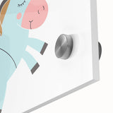 Floating Unicorn Girls Room Wall Art - Whimsical Nursery Print