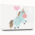 Floating Unicorn Girls Room Wall Art - Whimsical Nursery Print