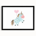 Floating Unicorn Girls Room Wall Art - Whimsical Nursery Print
