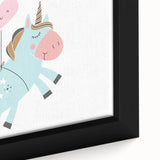 Floating Unicorn Girls Room Wall Art - Whimsical Nursery Print