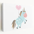 Floating Unicorn Girls Room Wall Art - Whimsical Nursery Print