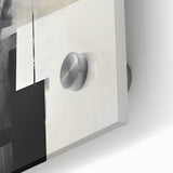 Contemporary Art for Dining Room Walls - Black & Gray Abstract