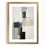 Contemporary Art for Dining Room Walls - Black & Gray Abstract