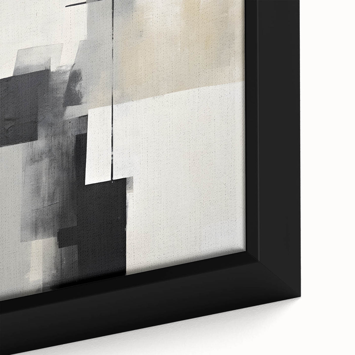 Contemporary Art for Dining Room Walls - Black & Gray Abstract