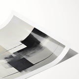 Contemporary Art for Dining Room Walls - Black & Gray Abstract