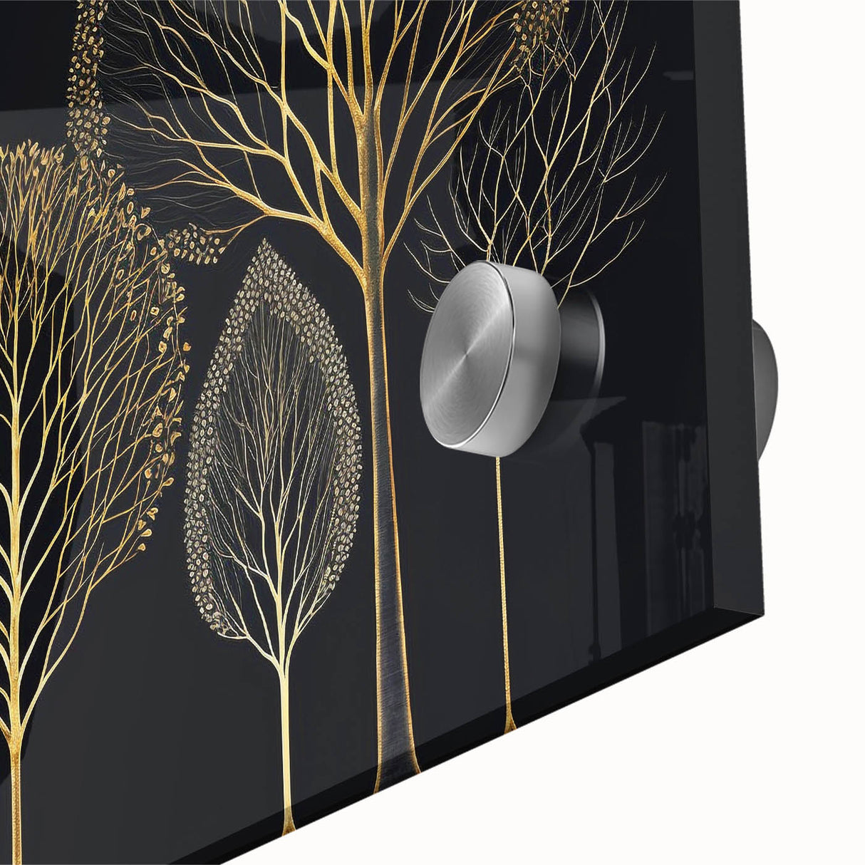 Luxury Gold Tree Wall Art - Modern Abstract Canvas for Living Room