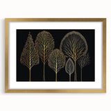 Luxury Gold Tree Wall Art - Modern Abstract Canvas for Living Room