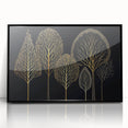 Luxury Gold Tree Wall Art - Modern Abstract Canvas for Living Room