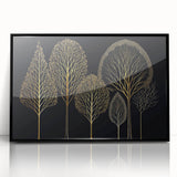 Luxury Gold Tree Wall Art - Modern Abstract Canvas for Living Room