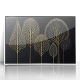 Luxury Gold Tree Wall Art - Modern Abstract Canvas for Living Room