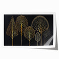 Luxury Gold Tree Wall Art - Modern Abstract Canvas for Living Room