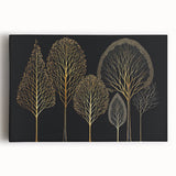 Luxury Gold Tree Wall Art - Modern Abstract Canvas for Living Room
