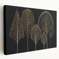 Luxury Gold Tree Wall Art - Modern Abstract Canvas for Living Room