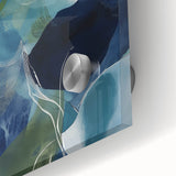 Geometric Abstract Wall Decor – Oceanic Blue Contemporary Canvas