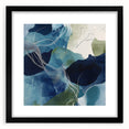 Geometric Abstract Wall Decor – Oceanic Blue Contemporary Canvas