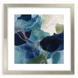 Geometric Abstract Wall Decor – Oceanic Blue Contemporary Canvas