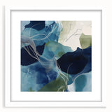 Geometric Abstract Wall Decor – Oceanic Blue Contemporary Canvas