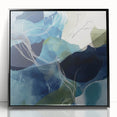 Geometric Abstract Wall Decor – Oceanic Blue Contemporary Canvas