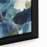 Geometric Abstract Wall Decor – Oceanic Blue Contemporary Canvas