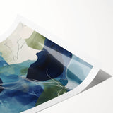 Geometric Abstract Wall Decor – Oceanic Blue Contemporary Canvas