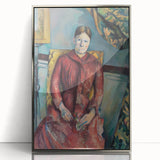 Impressionist Portrait - Madame Cézanne in Red Dress by Cézanne Art